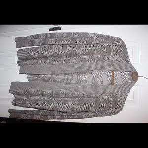 Oversized Grey Skull Cardigan